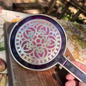 Shiseido Vintage Purple and Silver hand mirror